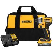 DEWALT 20V MAX Brushless Cordless 1/4 in. Impact Driver With DEWALT POWERSTACK Compact Battery