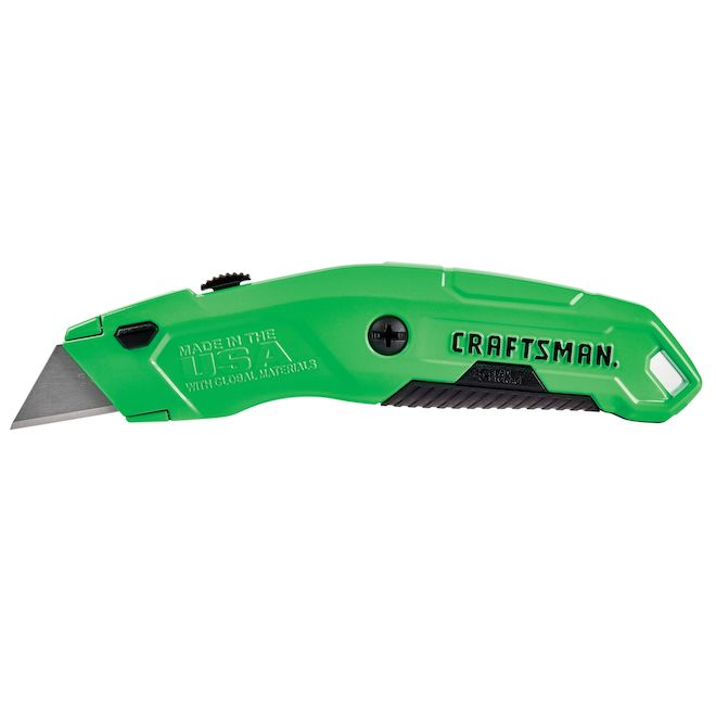 Couteau change rapide Craftsman acier 5 po vert