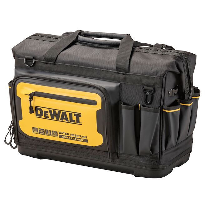 DEWALT Zippered Tool Bag 33 pockets - Pocket for Cordless Drill and Battery 20-in