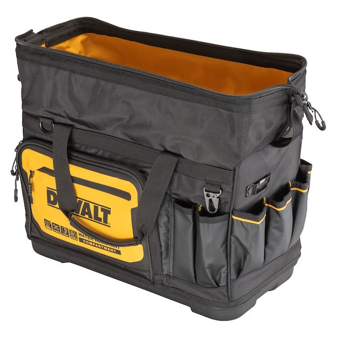 DEWALT Zippered Tool Bag 33 pockets - Pocket for Cordless Drill and Battery 20-in