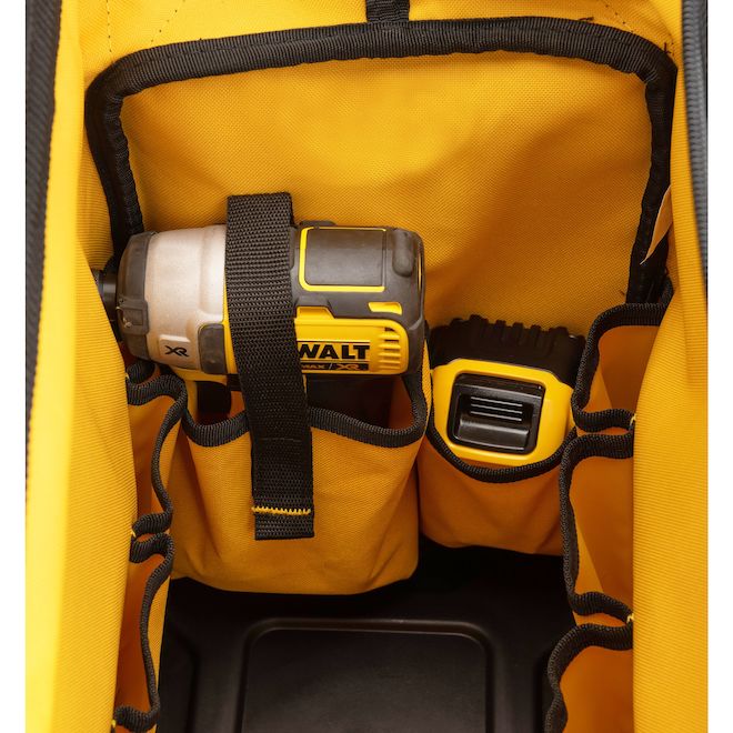 DEWALT Zippered Tool Bag 33 pockets - Pocket for Cordless Drill and Battery 20-in