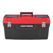 CRAFTSMAN 25-in Black/Red Plastic Lockable Tool Box