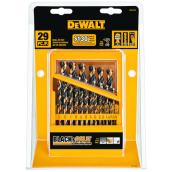 DeWALT Black and Gold 29-Piece Assorted Coated HSS Right Handed Twist Drill Bit Set
