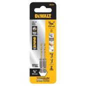 Foret DEWALT de 7/64 po x 2-9/16 po en acier rapide revêtu de nitrure de titane, pour droitier (2/pqt)