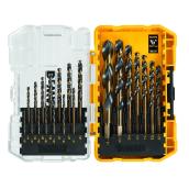 DeWALT Black and Gold 21-Piece Assorted Coated HSS Right Handed Twist Drill Bit Set