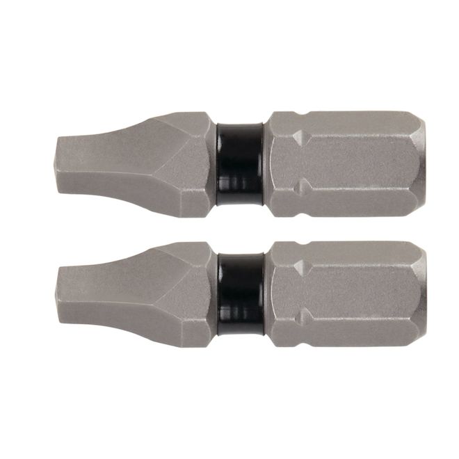 DEWALT Tough Grip - 2-Pieces - 1-in - #2 - Square Head - Steel - Hex Shank Screwdriver Bit