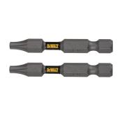 Ensemble de 2 embouts Torx T20 de 2 po pour tournevis DEWALT, acier noir