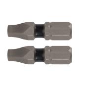 Embout de tournevis DEWALT Tough Grip de 1 po #3 en acier, carré/Robertson (2/pqt)