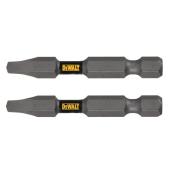 Embout de tournevis DEWALT Tough Grip de 2 po #3 en acier, carré/Robertson (2/pqt)