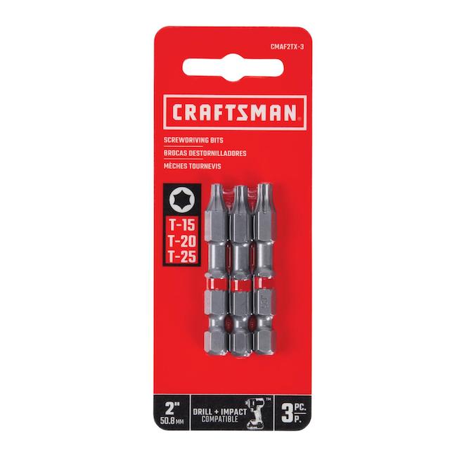 CRAFTSMAN Steel Torx Assorted 2-in Screwdriver Bit Kit - 3 Pieces