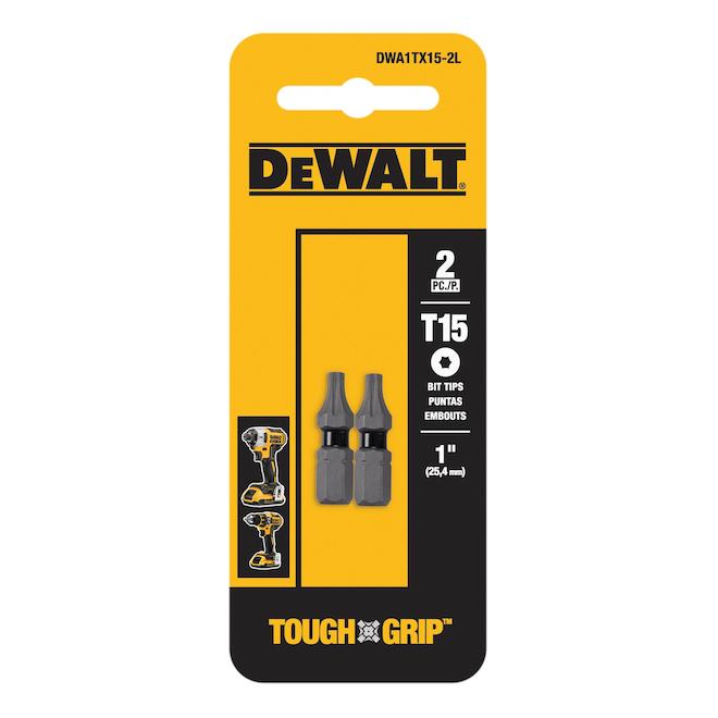 DEWALT Toughgrip 2-Piece 1-in T15 Torx Steel Screwdriver Bit