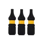 DEWALT Flextorq 3-Piece 1/4-in x 1-in Torx Impact Driver Bit