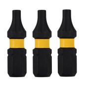 DEWALT Flextorq 3-Piece 1/4-in x 1-in Torx Impact Driver Bit