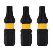 Embout de tournevis DEWALT Flextorq de 1/4 po x 1 po, Torx (3/pqt)