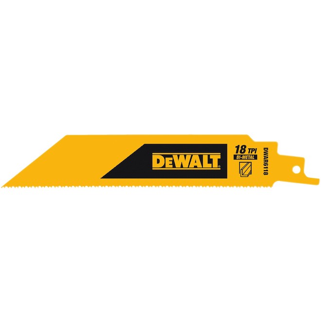 Lame de scie alternative DEWALT pour la coupe du métal de 6 po, 18 DPP (5/pqt)