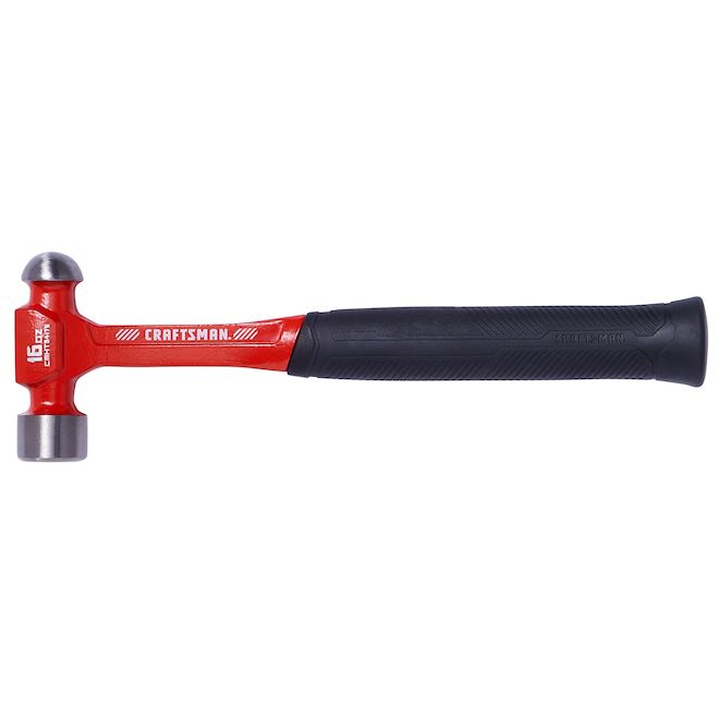 CRAFTSMAN 16-oz Steel Ball Peen Hammer - Red/Black