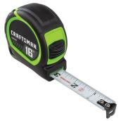 CRAFTSMAN Measuring Tape High Visibility Black and Green 16-ft