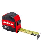 CRAFTSMAN Measuring Tape Compact and Easy Grip Black and Red 16-ft