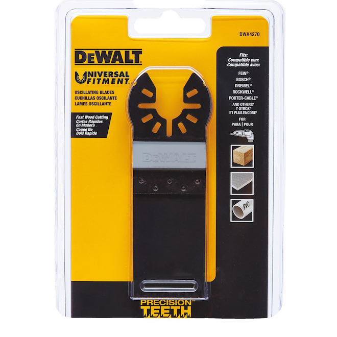 Lame oscillante DEWALT conique en acier carbone 1 1/4 po