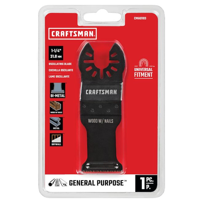 CRAFTSMAN 1 1/4-in Black General Purpose Oscillating Blade