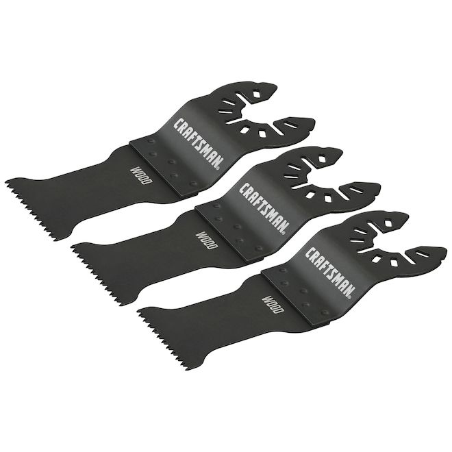 CRAFTSMAN 3-Pack 1 1/4-in Black Wood Fast Cut Oscillating Blades
