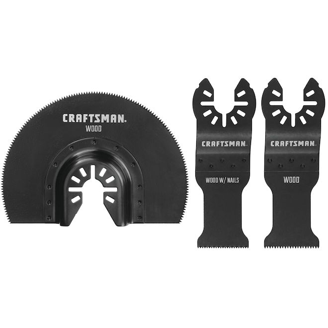 CRAFTSMAN 3-Pack 1 1/4-in Black Nails/Wood Oscillating Blades