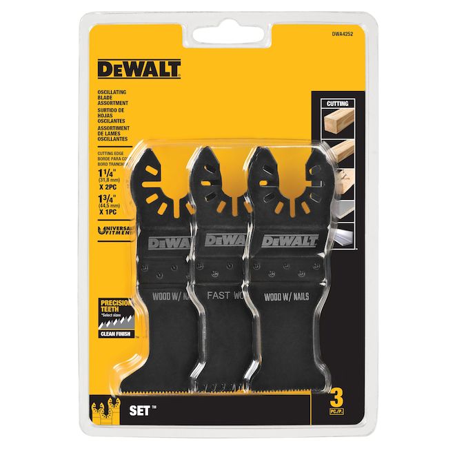 DEWALT 3-Pack General Purpose Oscillating Blade Assortment