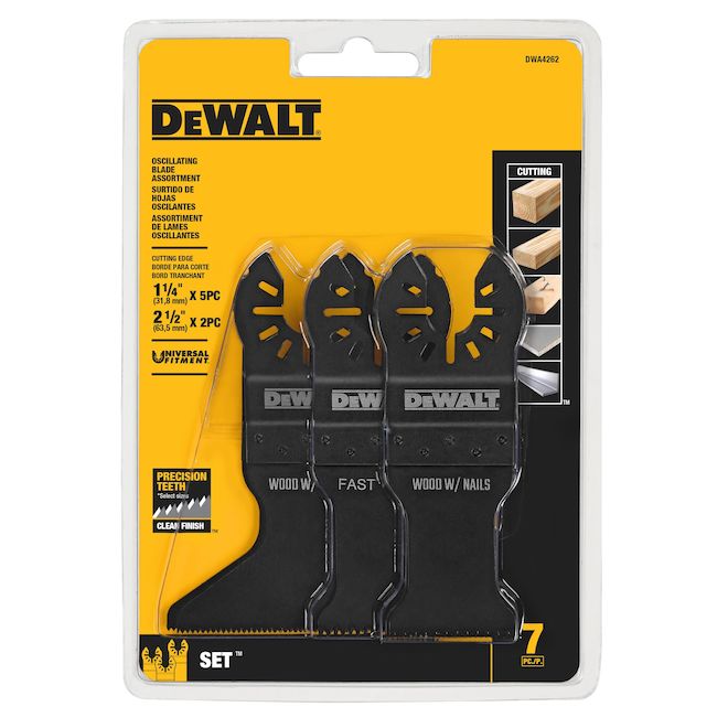 DEWALT 7-Pack General Purpose Oscillating Blade Assortment