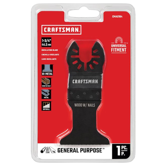CRAFTSMAN 1 3/4-in Black General Purpose Oscillating Blade