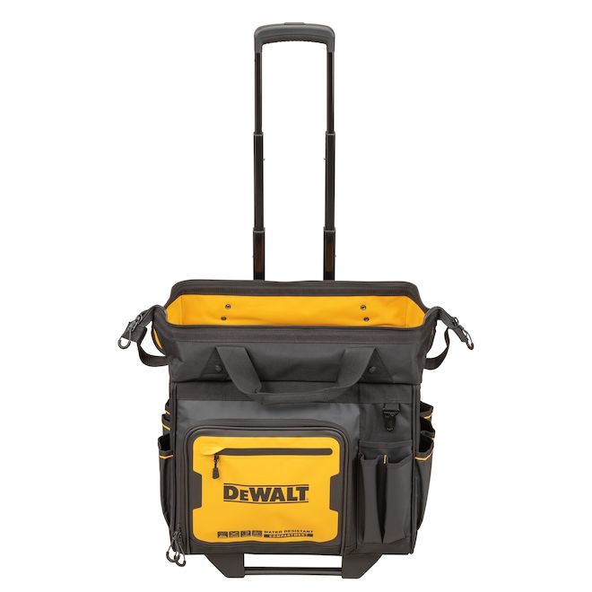 DEWALT Rolling Tool Bag with 27 pockets, 12-in x 15-in x 12-in