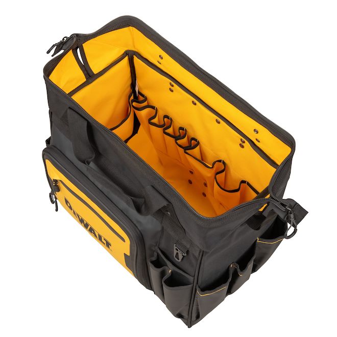 DEWALT Rolling Tool Bag with 27 pockets, 12-in x 15-in x 12-in