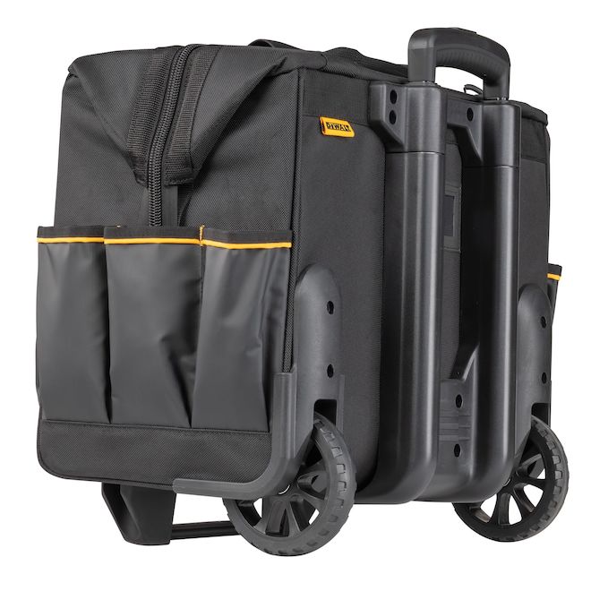 DEWALT Rolling Tool Bag with 27 pockets, 12-in x 15-in x 12-in