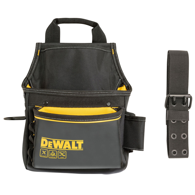 Pochette à outils DEWALT en polyester avec ceinture, noir