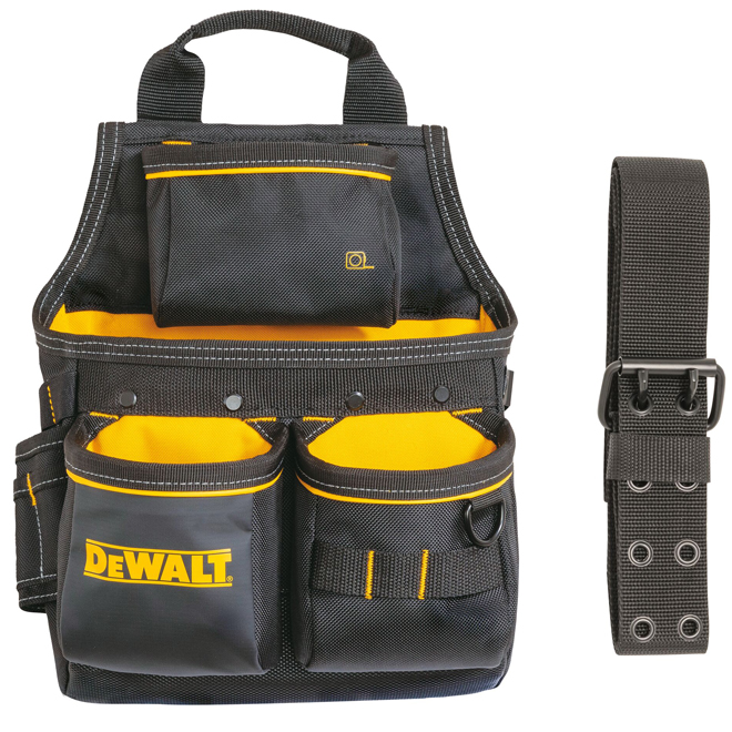Pochette à clous professionnelle DeWalt 13 poches séparées noir et jaune  DWST540201