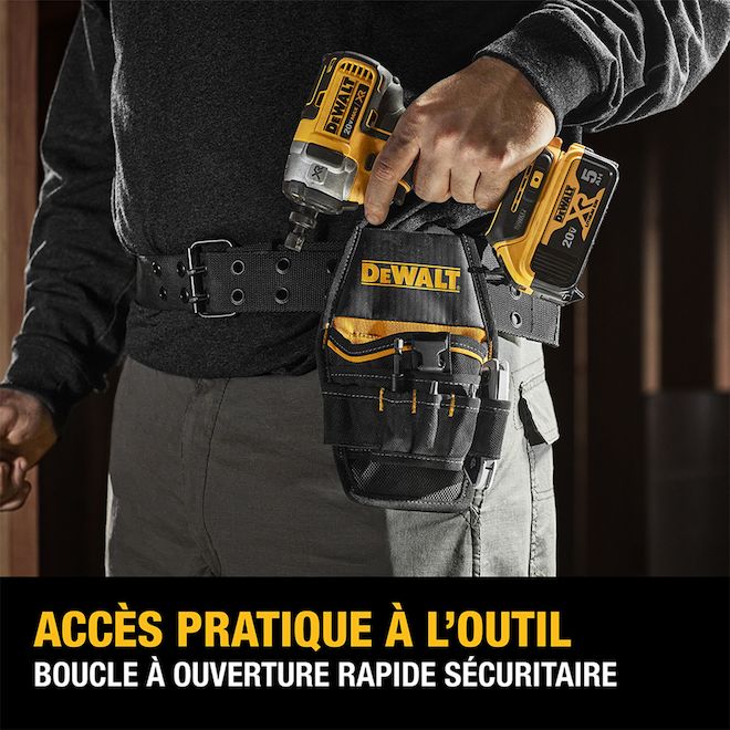 Étui de perceuse à percussion professionnel DEWALT 7 pochettes jaune et noir