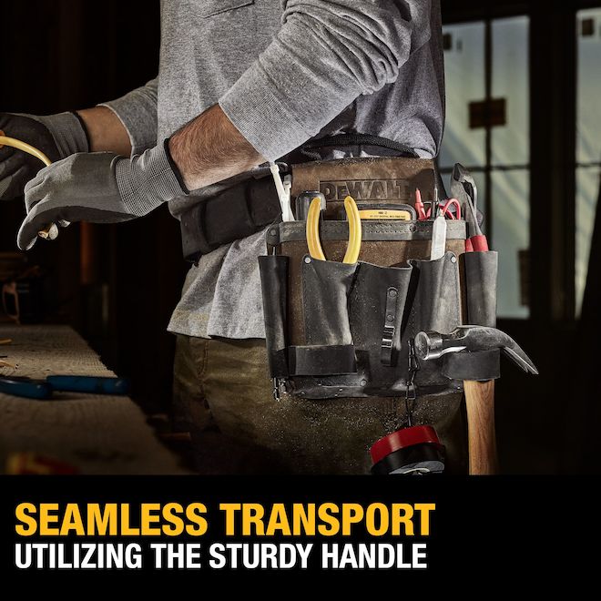 DEWALT Electrician Leather Tool Pouch - 9.36-in x 2.34-in