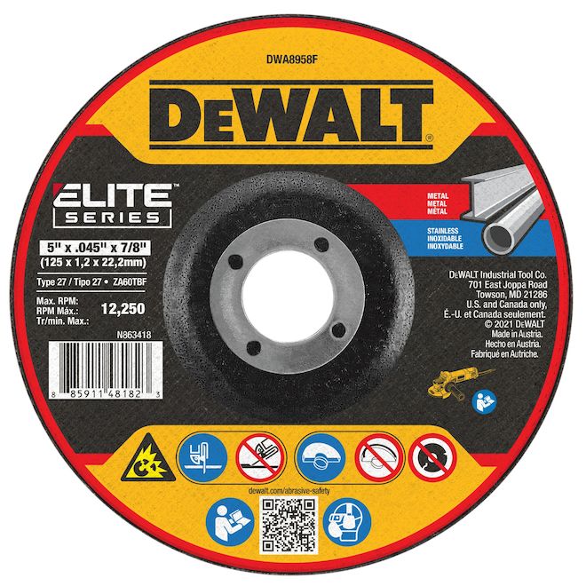 DEWALT Ceramic Cut-Off Wheel Type 27 - 7/8-in x 5-in