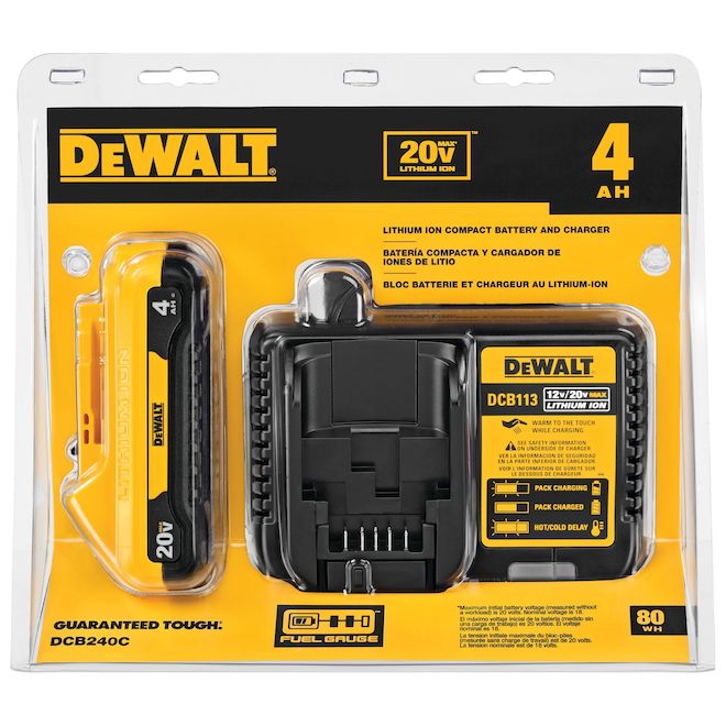 DEWALT 20V Max Compact 4Ah Battery Starter Kit