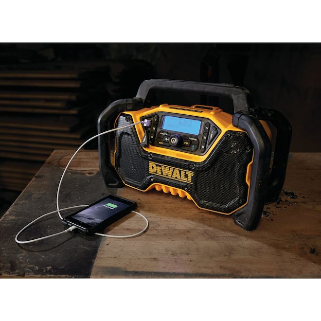 DEWALT Jobsite Yellow Bluetooth Radio - 20-V