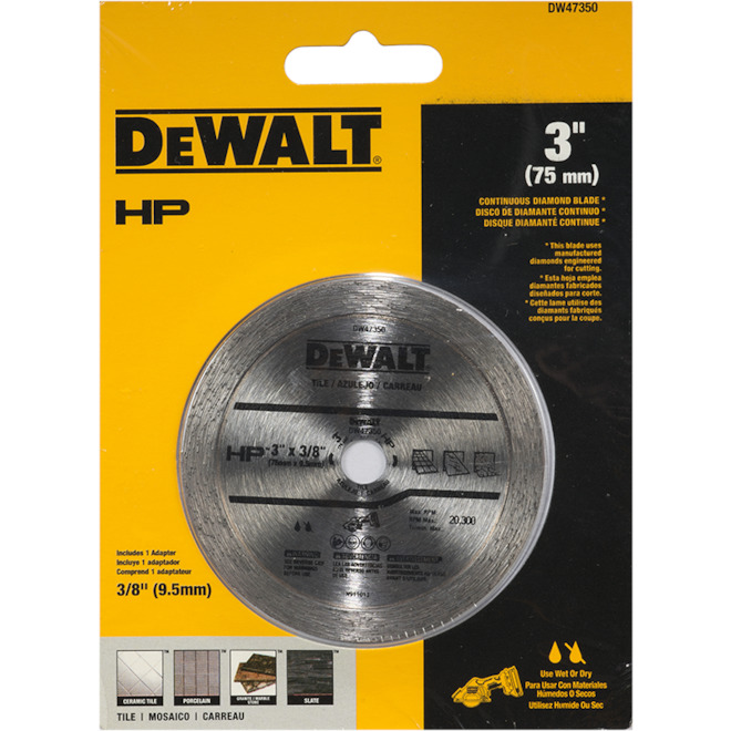 DEWALT 3 x 3/8-in Diamond Blade for Tile