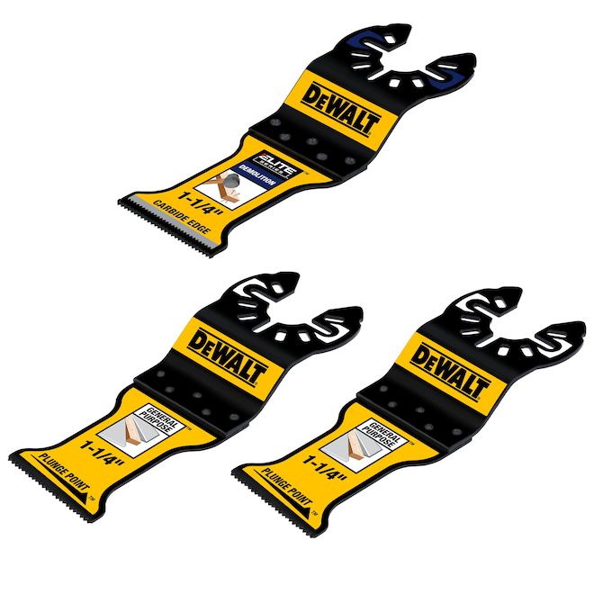 DEWALT 1-1/4-in PlungePoint General Purpose Oscillating Blades - 3/Pk