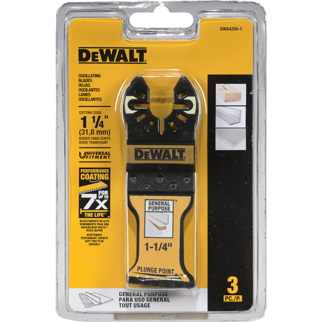 DEWALT 1-1/4-in PlungePoint General Purpose Oscillating Blades - 3/Pk