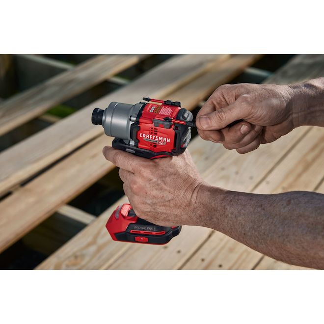 CRAFTSMAN BRUSHLESS RP Cordless Impact Driver 20V 1/4-in - With 2x 2.0Ah Batteries