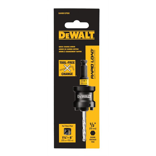 DEWALT 1 1/4 to 6-in Steel Hole Saw Mandrel