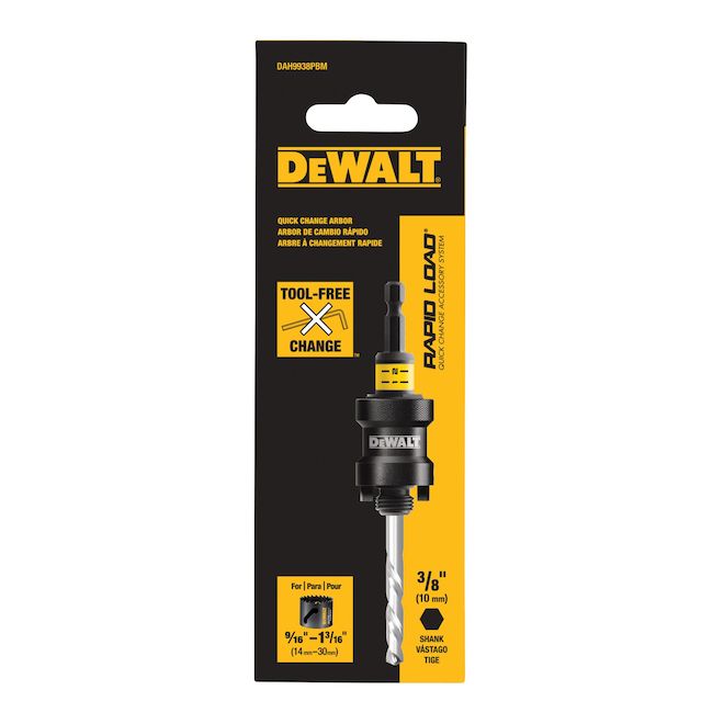 DEWALT 9/16 to 1 3/16-in Steel Hole Saw Mandrel
