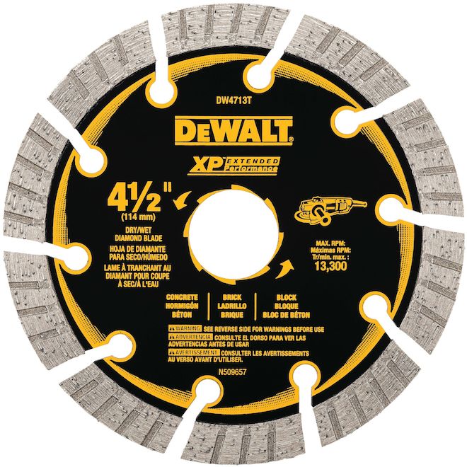 DEWALT XP Extended Performance Diamond Blade for Angle Grinders - 4 1/2-in