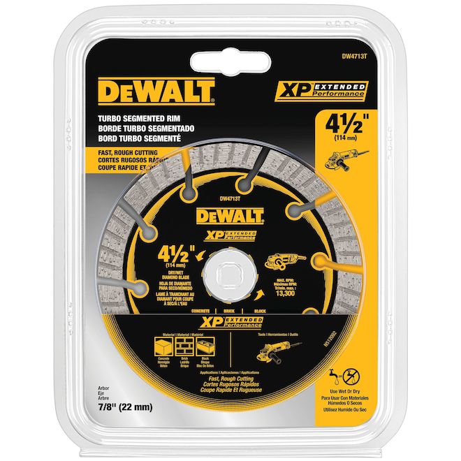 DEWALT XP Extended Performance Diamond Blade for Angle Grinders - 4 1/2-in