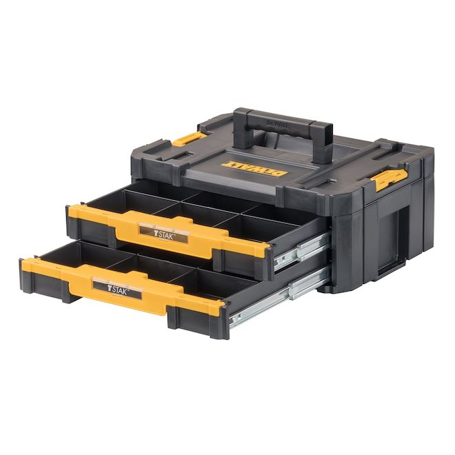 DEWALT TSTAK Shallow 2-Drawer Tool Chest - 17.3 x 6.9 x 12.3-in