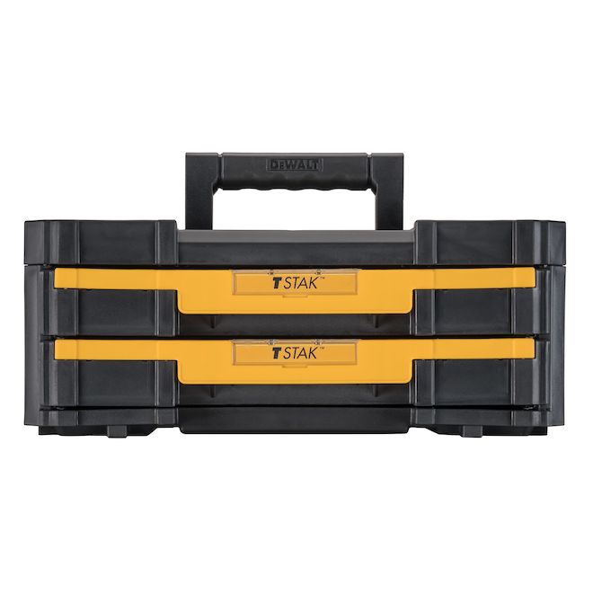 DEWALT TSTAK Shallow 2-Drawer Tool Chest - 17.3 x 6.9 x 12.3-in