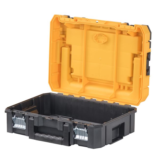 DEWALT TSTAK Black Plastic Tool Organizer Box - 17.3 x 7.3 x 13-in
